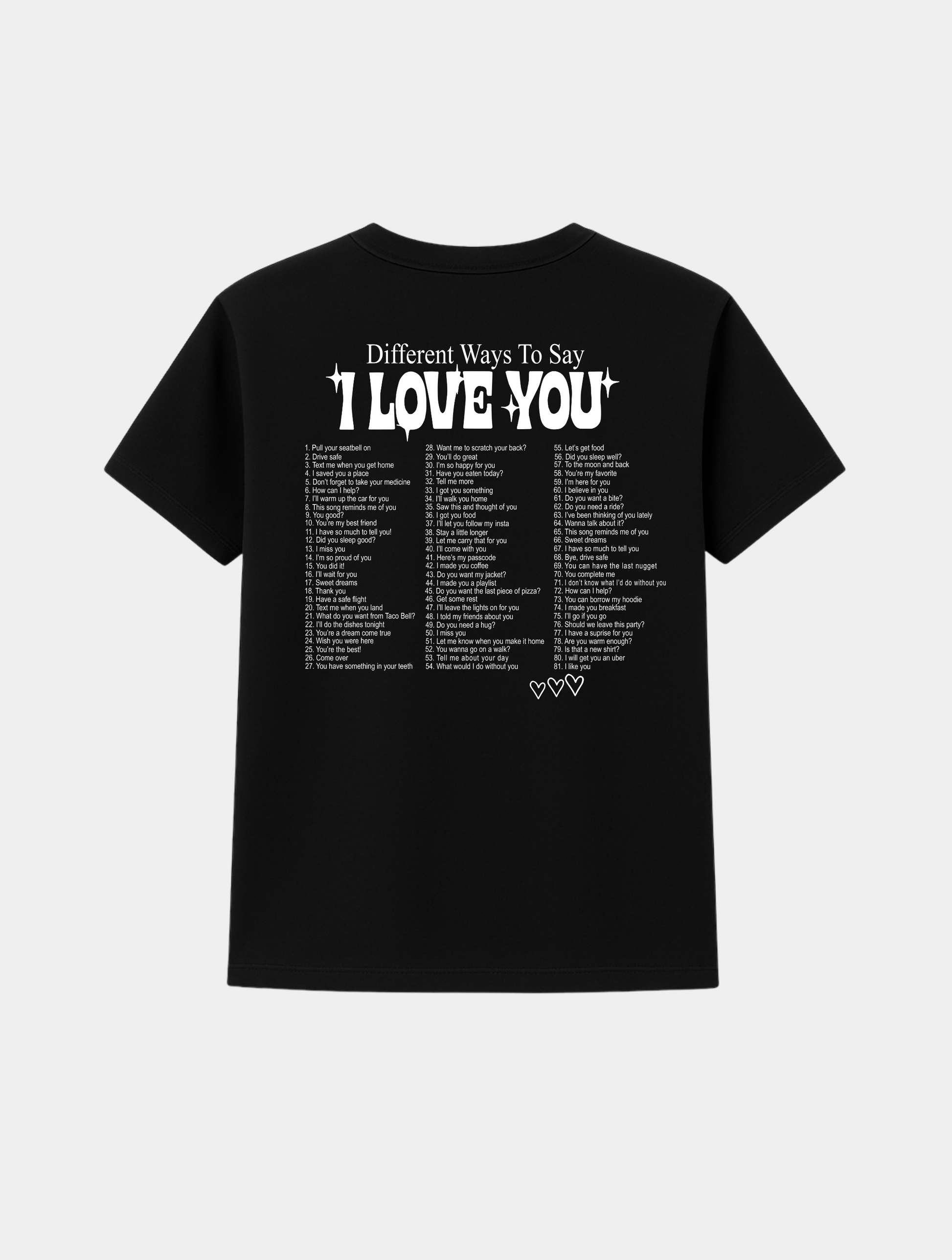 WAYS TO SAY I LOVE YOU TEE