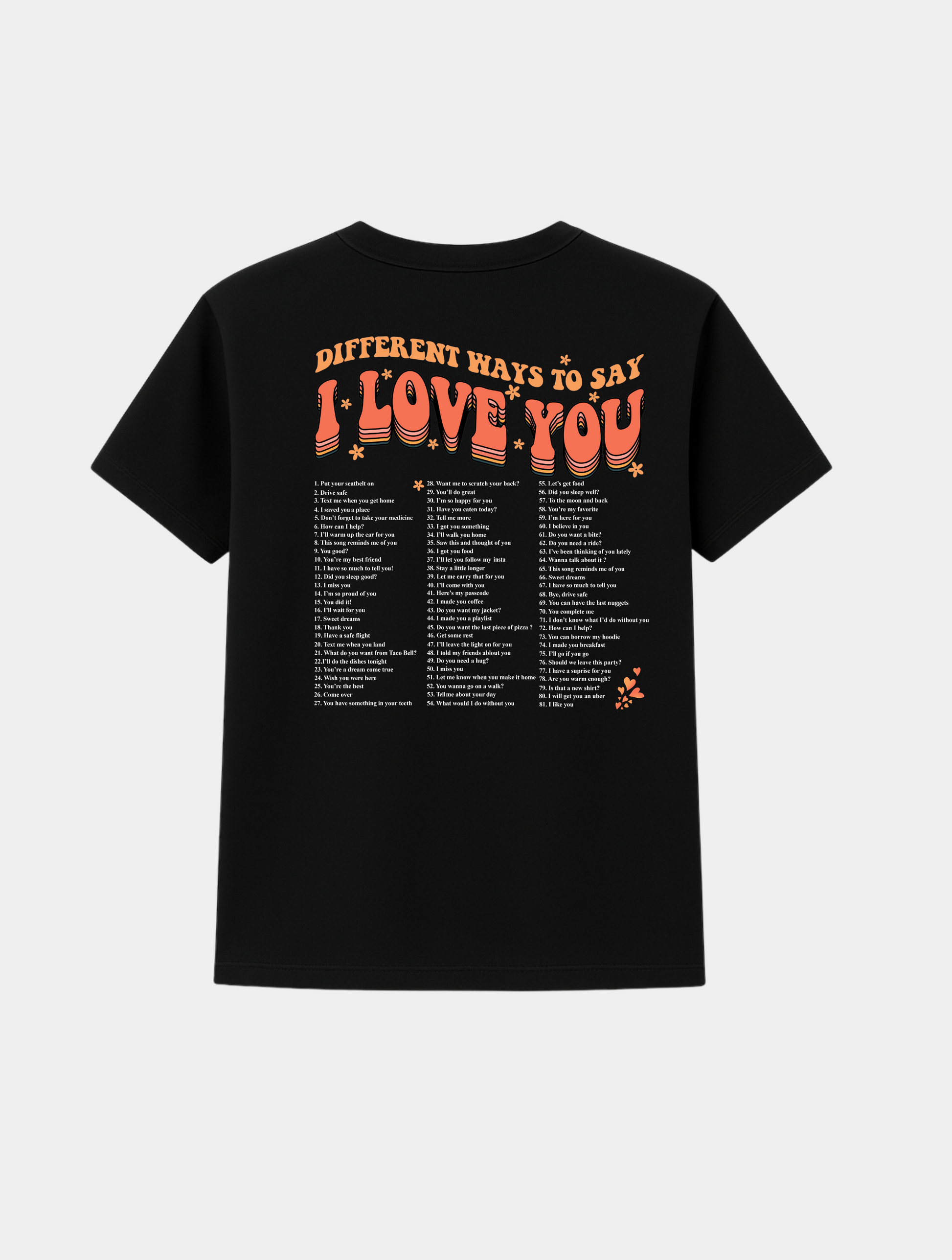 DIFFERENT WAYS TO SAY I LOVE YOU TEE