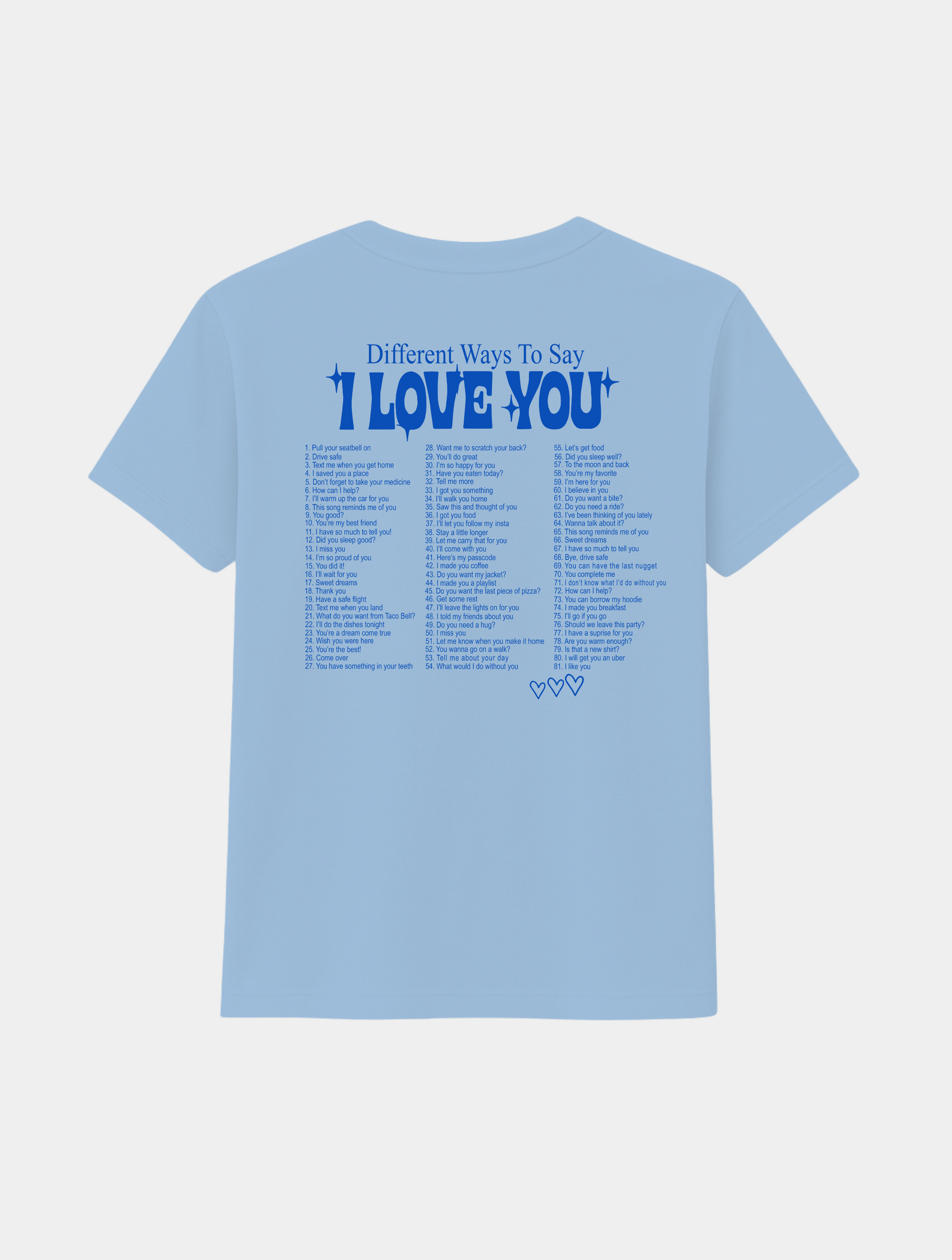WAYS TO SAY I LOVE YOU TEE