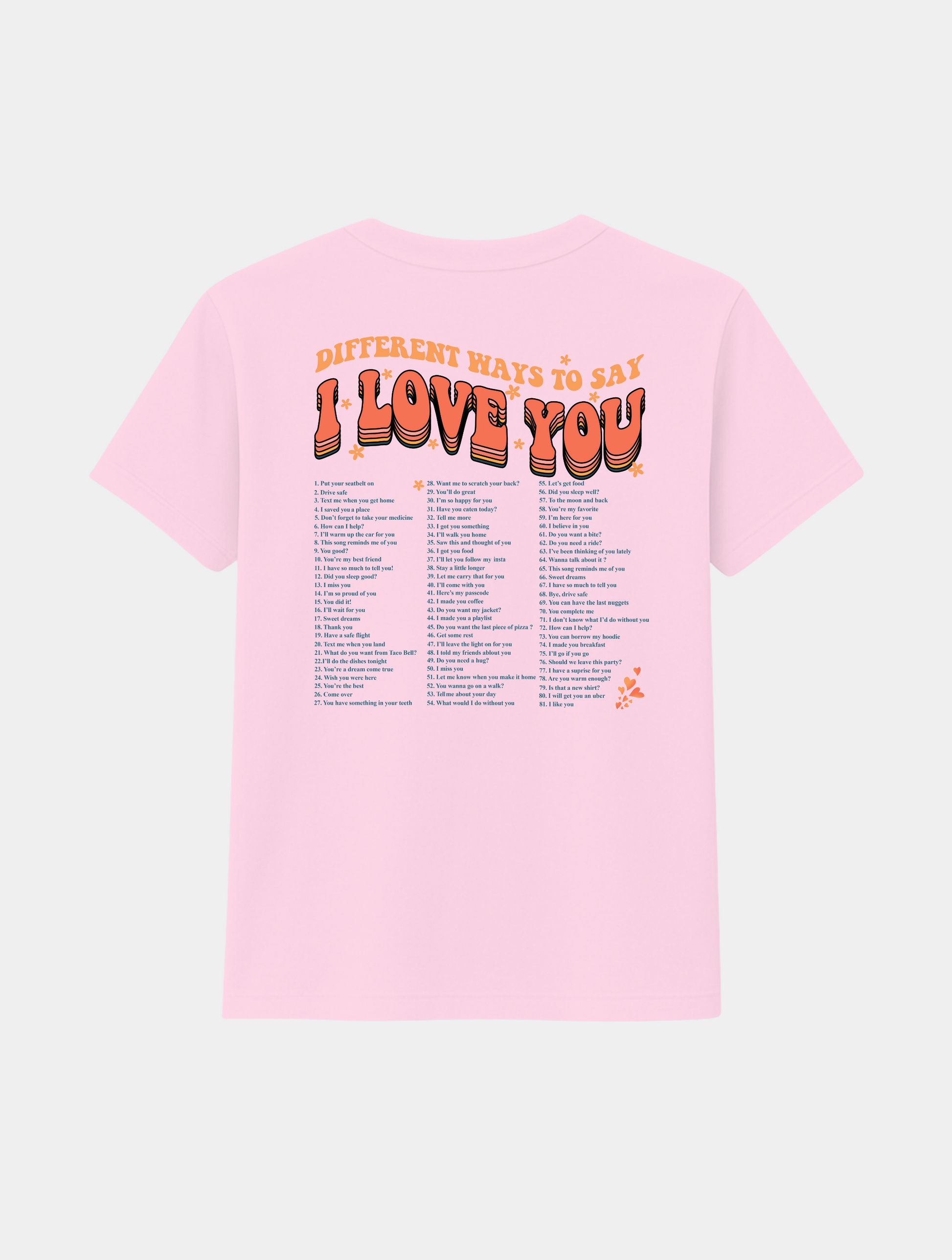 DIFFERENT WAYS TO SAY I LOVE YOU TEE