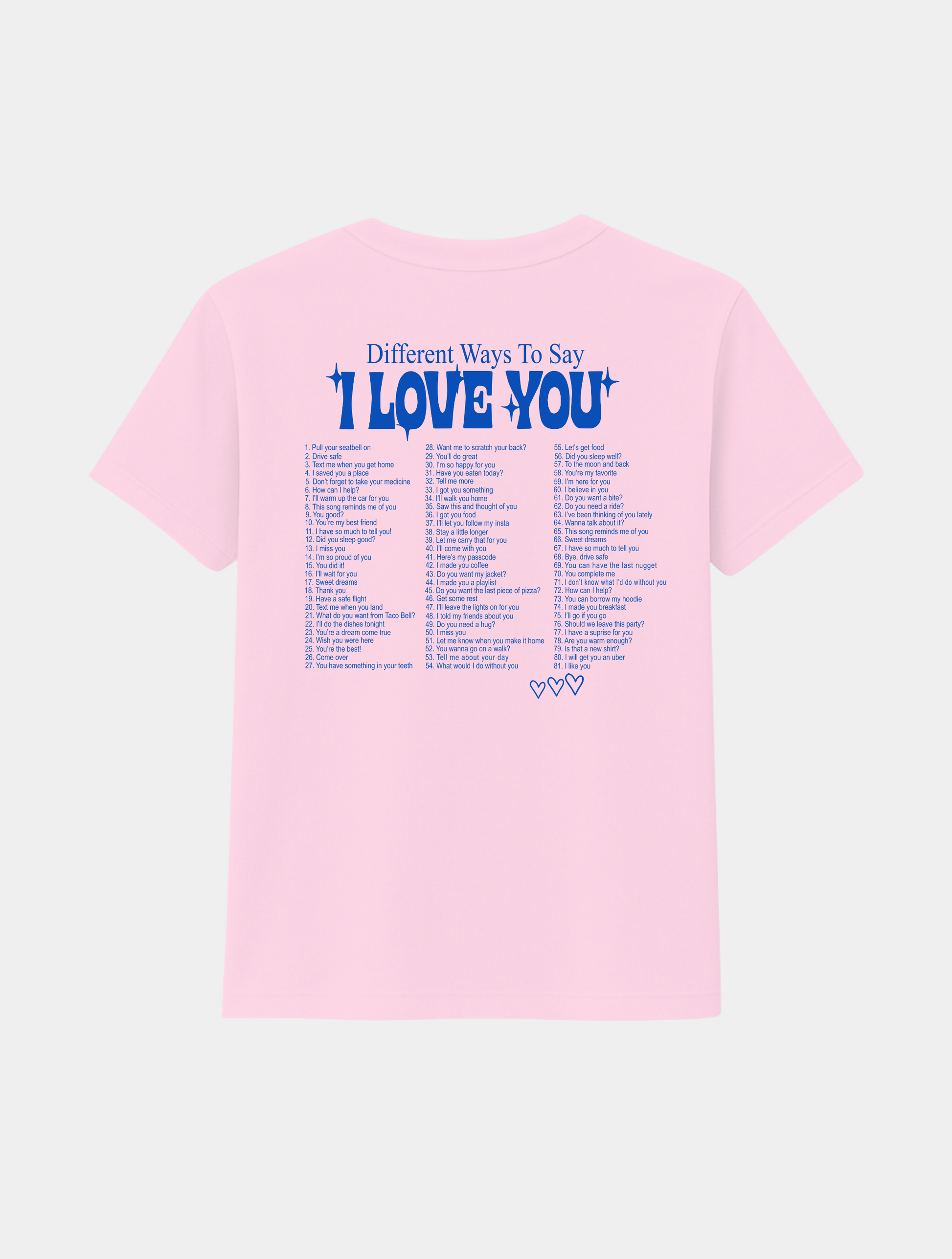 WAYS TO SAY I LOVE YOU TEE