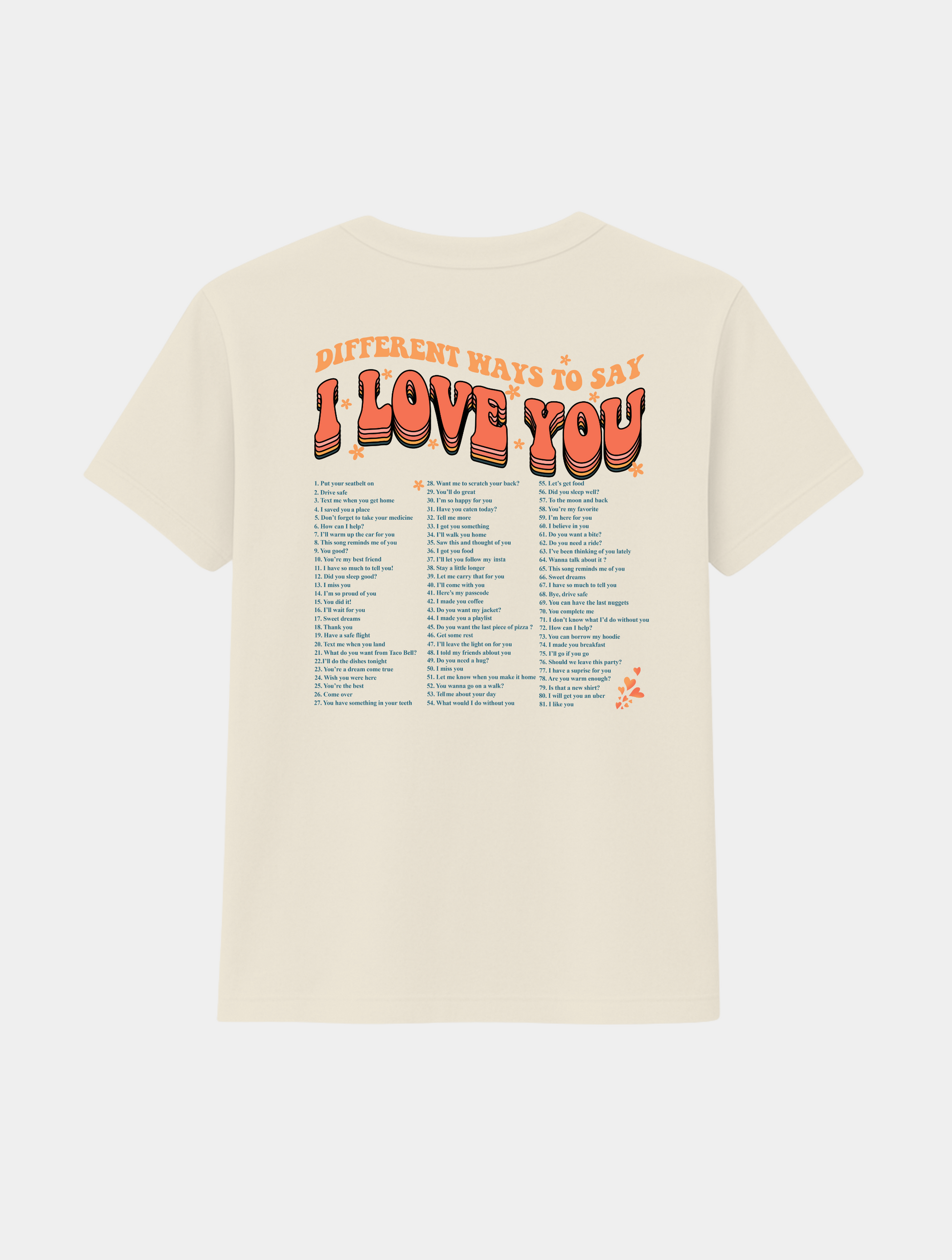 DIFFERENT WAYS TO SAY I LOVE YOU TEE