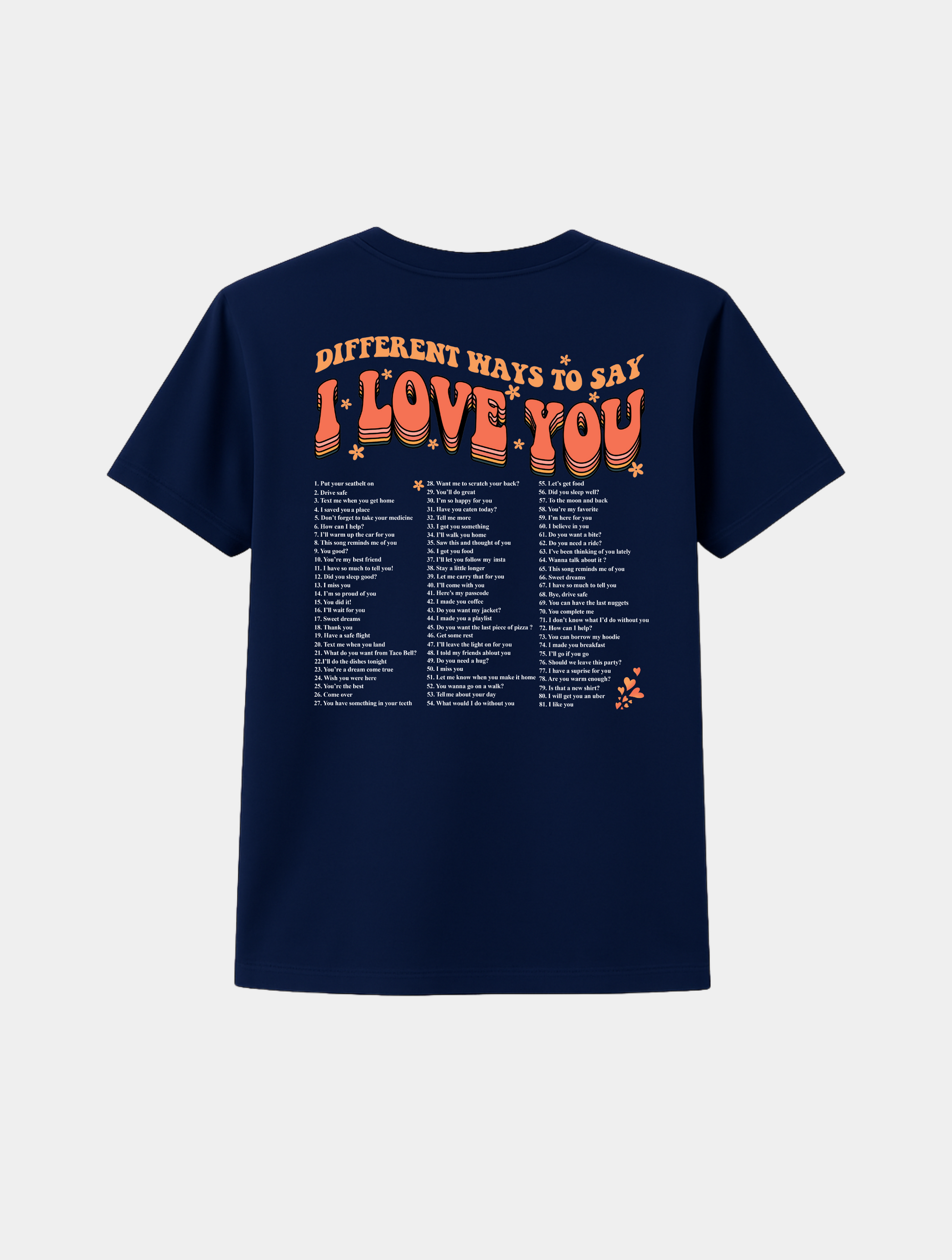 DIFFERENT WAYS TO SAY I LOVE YOU TEE