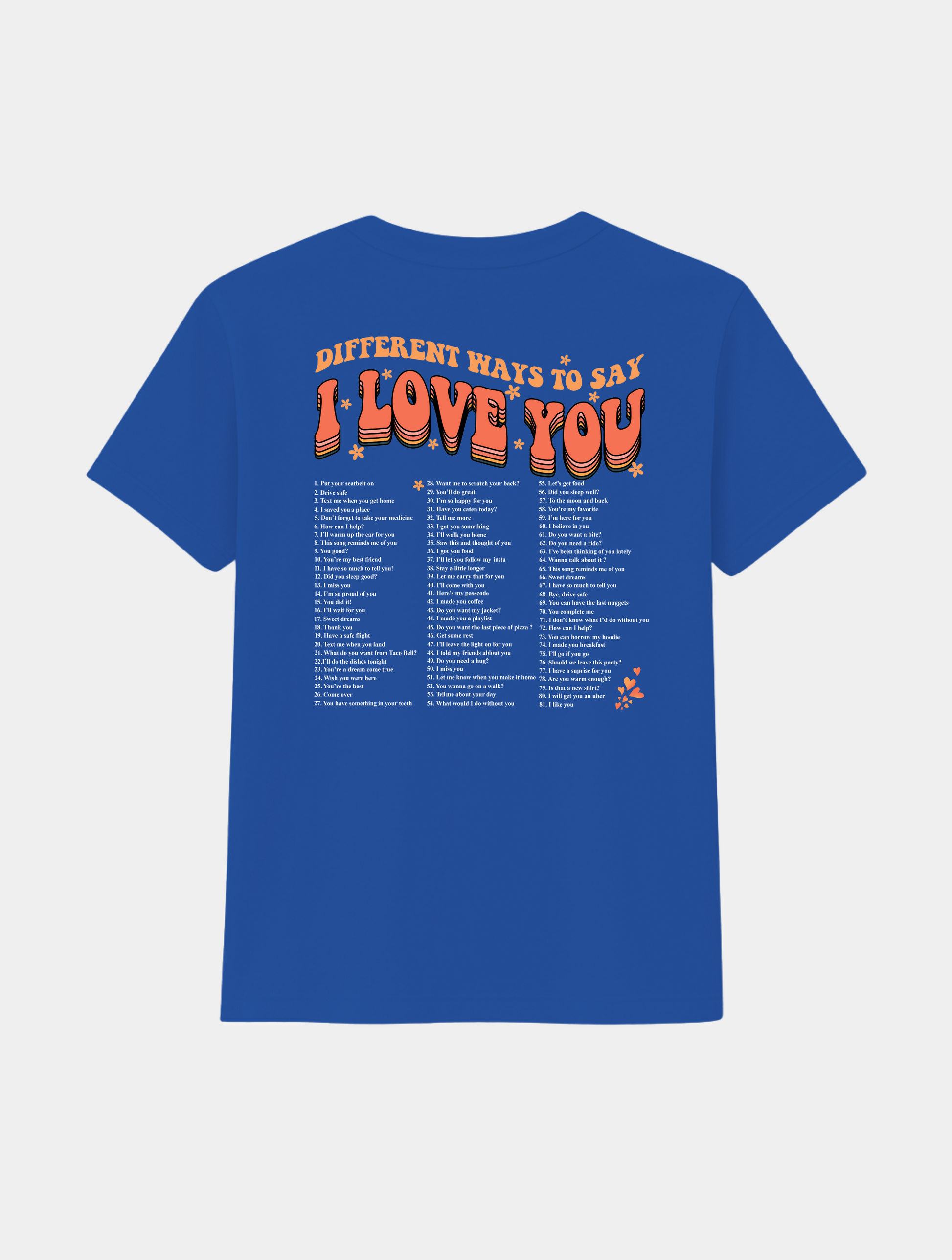 DIFFERENT WAYS TO SAY I LOVE YOU TEE