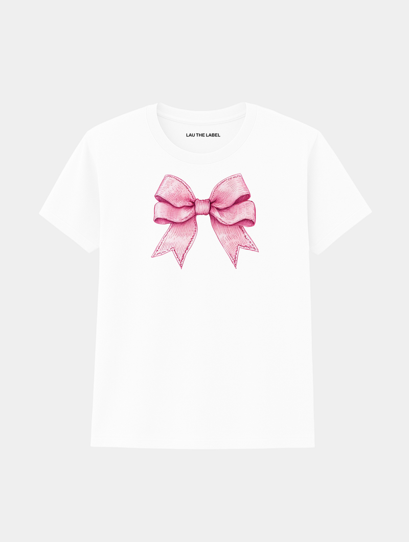PINK BOW GIRLY TEE