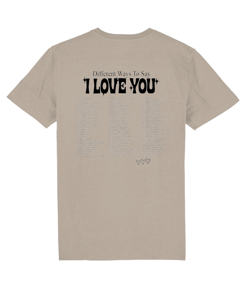 WAYS TO SAY I LOVE YOU SHIRT (BLACK)