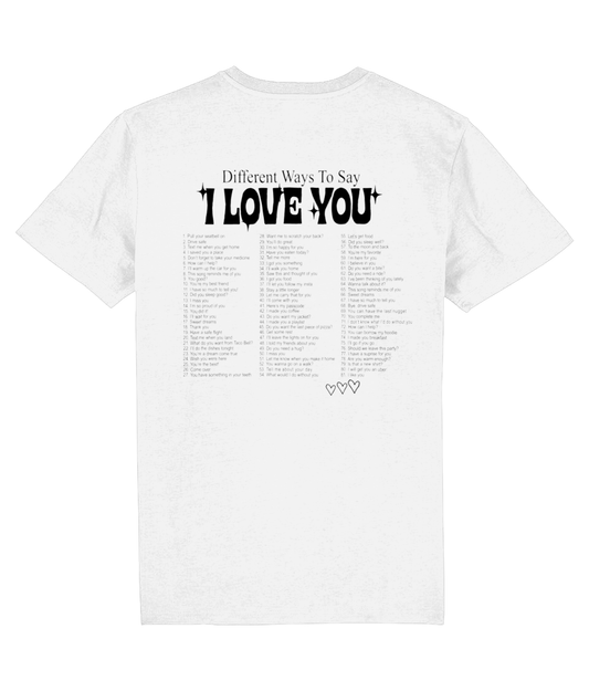 WAYS TO SAY I LOVE YOU SHIRT (BLACK)