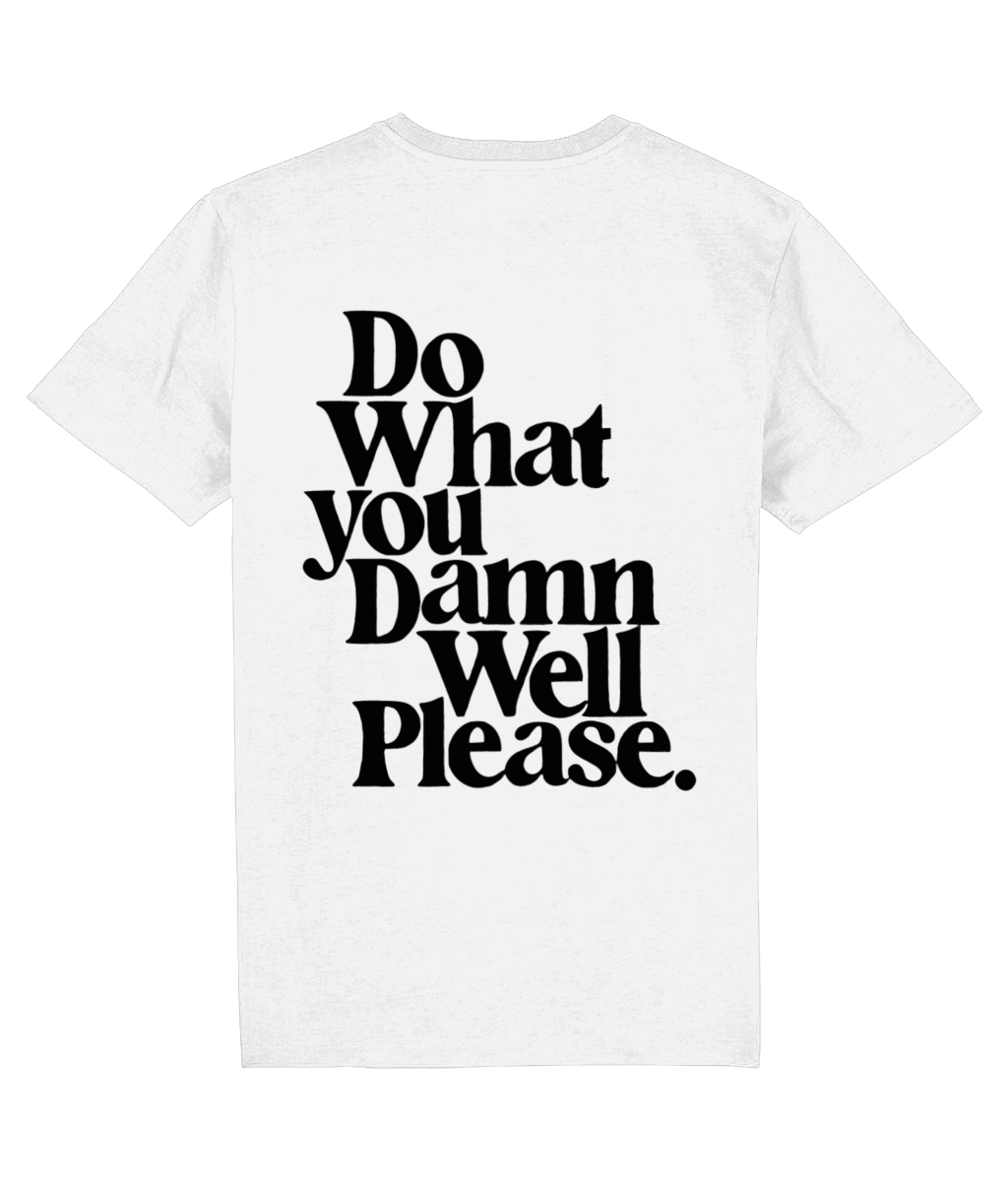 DO WHAT YOU DAMN WELL PLEASE SHIRT
Ons DO WHAT YOU DAMN WELL PLEASE shirt. Onze shirts zijn gemaakt van 100% biokatoen en hebben een lekkere losse fit. Ook leuk om cropped te dragen! Say hello to your new fave shirt 😍 ✅ Altijd gratis verzending in NL!
✅ Al onze items zijn unisex en vallen voor dames dus iets ruimer
✅ Al onze items zijn van organic materialen gemaakt
✅ Liever een eigen ontwerp maken? Check de custom made collectie! STOF SAMENSTELLING
100% Gesponnen en gekamd biologisch katoen
GEWICHT
180 g/